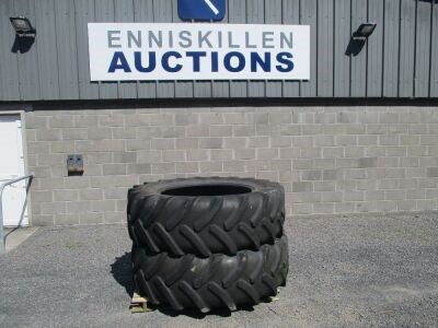 Lot PAIR OF TRACTOR TYRES [ 520/70R38