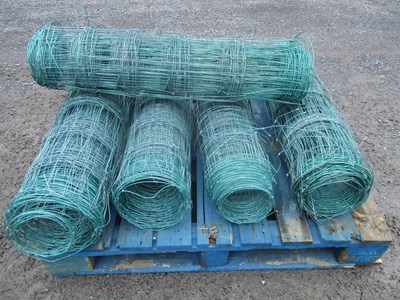 Lot X5 ROLLS OF 3FT FENCE WIRE { GREEN }