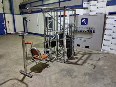 Lot 42 - NISSEN UNIVERSAL MULTIGYM - SHOULDER PRESS, CHEST PRESS, BICEP, LAT PULL DOWN, LEG PRESS