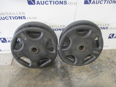 Lot 8 - FOREMAN RUBBER COVERED OLYMPIC PLATES - 4X20KG