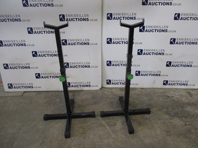 Lot 69 - PAIR OF ADJUSTABLE BAR STANDS