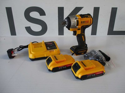 Lot 107 - NEW IMPACT DRIVER WITH X2 BATTERIES, CHARGER AND SOCKETS