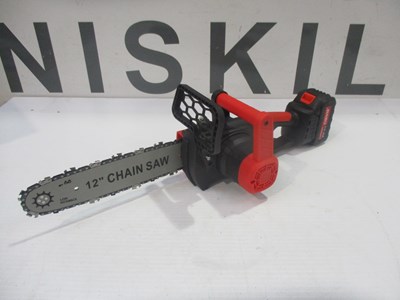 Lot NEW CORDLESS 12" CHAINSAW WITH BATTERY AND CHARGER