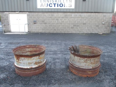 Lot 536 - PAIR OF 34" DUAL WHEELS AND CLAMPS